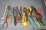 A Box of Assorted Handyman Tools Fliers, Clippers, Wrenches etc. Japan US Germany