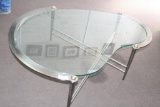 Modern Table with Glass & metal base 3 x 5 x 1.5