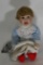 Diddle Diddle Dumpling Porcelain ceramic doll 'Holding on blanket approx 12-14 inch