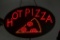 LED Hot Pizza Sign Powers On 12in tall 22in wide