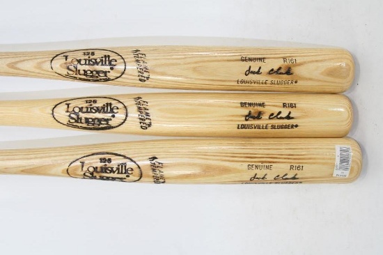Engraved Jack Clark R161 Louisville Slugger 125 flamed tempered. 36 inches. 3 units