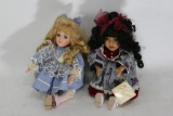 7 inches Porcelain/Ceramic Musical Winding dolls. 2 units