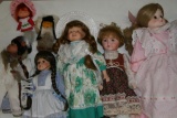 Various Collectible, Antique Vintage Porcelain Vinyl Dolls Size Varies 4-17