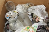 Box of Various Glass Votives and Candle Holders