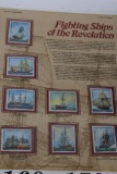 Collectible Stamp Sheets Vintage Automobiles and Revolutionary Ships 5 Units