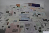 Various Sheets of Collectible Stamps with Descriptions Approx 40 Units