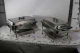 Winco 8-Quart Newburg Stainless Steel Rectangular Chafing Dish 2 Units