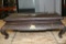 Chinese Influence Carved Wood Small Decorative Footstool 21