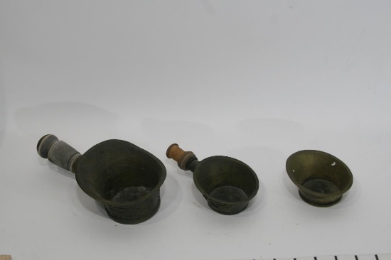 Brass Asian ironing Pots L 10" X H 3" x W 6" , 2.6 Lbs 3 units