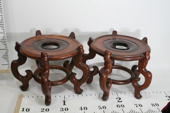 Wooden Asian Pedestal L 14"x H 12" x W 14", 19.4lbs 2 Units