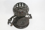 Cast Iron Altar Lamp Candle Asian 10