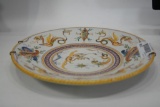 Rare Antique Cantagalli Plate Italian Hand Painted MAJOLICA FAIENCE,10 Inches