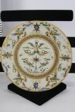 Rare Antique Cantagalli Plate Italian Hand Painted MAJOLICA FAIENCE...10 Inches