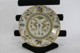 Rare Antique Cantagalli Plate Italian Hand Painted MAJOLICA FAIENCE...10 Inches