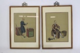 Framed Handpainted Asian Art 18x13 inches 2 units