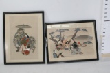 Framed Asian Art of Painting 18x13 inches 2 Units