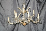 Crystal Glass Chandelier 26 Inches by 20 Inches.