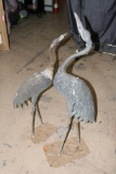 Decorative Metal Stork or Crane 2 units, approx 3- 4 ft.