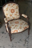 Vintage Wooden Upholstered Reading Chair 44