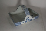 Antique Asian Chinese Porcelain handpainted Flower Design Vase Basket 9