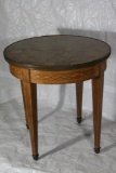 Vintage Wooden & Marble table Coffee table approx 18x18x18inch