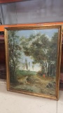 Vintage or Antique Zayas Painting 1902 Artwork large signed no COA 50in Tall 48in Wide