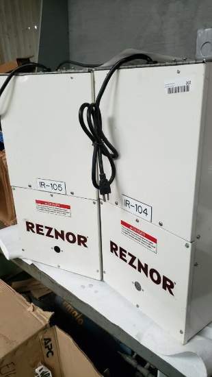 Reznor ir-105 and ir-104 Infrared radiant tube heaters 2 units