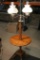 Electric Wooden Brass Stand up Table Lamp approx 5 ft x 2 ft x 2 ft