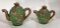 Vintage Chinese Tea pot Collections Porcelain / ceramic with dragon design. 9x6x4, 7x6x4. 2 units