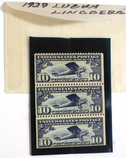 "Lindbergh Air Mail" Stamps 10 cents 1927