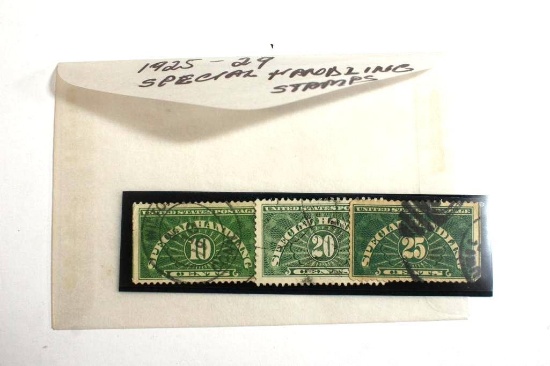 "Special Handling" Stamps 10 to 25 cents 1925-1929