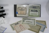 Various Antique/Vintage Stocks, Bank, Bond, Mortgage Letters Certificates etc.