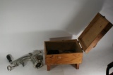 meat grinder & shoe shine box