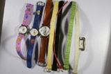 Various Watches, Vivani with Extra Straps 5 Units, Audubon, Child C&W, etc. 4 Units