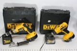 Dewalt XRP 18v Hammer Drill Sets with batteries chargers & accessories in hard cases. 2 units