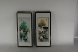 Asian Framed Art 2 Units 14in tall 5in Wide