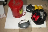 Misc Gears & Tools Flashlights, Steam Cleaner, Protective Face Mask, Oil Waste can 6 units