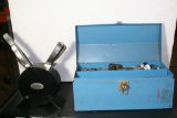 Knife & Tools incl Ginsu 4pc knife set w/wood stand, Metal Tool box w/assorted tools & Parts 2 units