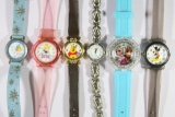 Various Child Disney Watches, Mickey Mouse, Frozen, Winnie the Pooh, and Cinderella 6 Units