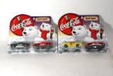 Coca Cola Matchbox Collection 4 car '55 Bel Air, 98 Camaro,65 mustang, 99 mustang conv. 2 units