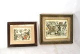 ANTON PIECK framed prints approx 12x14, 10x12