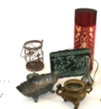 Misc Collection of Vintage Decorative Pieces, Figurine, Tea pots etc.