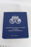 Stamp Collection Album of the Intl 1st day covers honoring Amer Bicentennial.