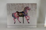 framed art of Carousel Horse 20x23