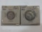 1952 Cuba Silver 40 Centavo & 20 Centavo - 50th Year of the Republic 2 Coin Set