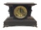E. Ingraham Co. Victorian Mantle Clock w/ Wood Cabinet