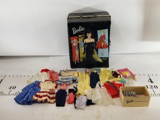 Vintage Barbie with Box and Clothing and Accessories PR