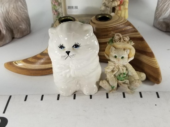 Our Anniversary Picture Frame - Decorative Cat's- 2 unit Wooden Candle Holders