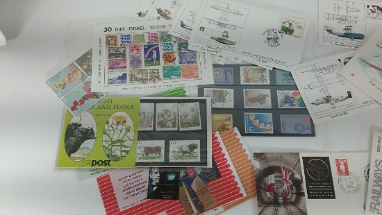 Sheets of Stamps and Various Great airplanes of the World Stamped Envelopes