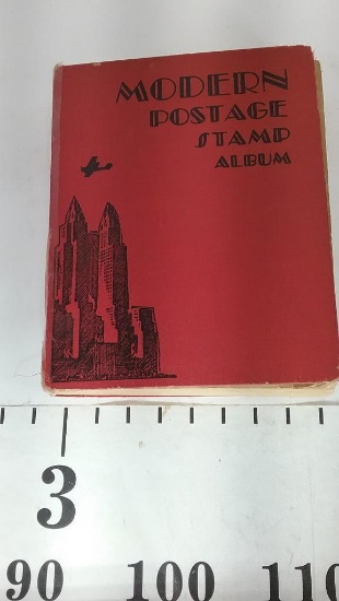 Modern Postage Stamp Album With Sheets of Various stamps